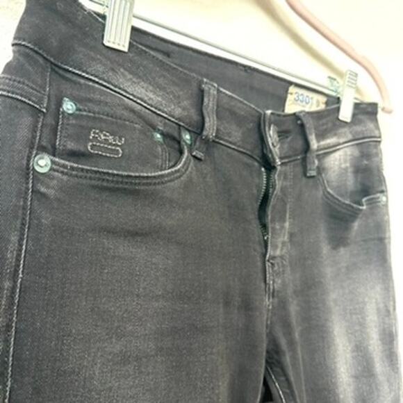 G-Star Raw 3301 Contour Skinny Jeans, Size 26, Black - Picture 2 of 10